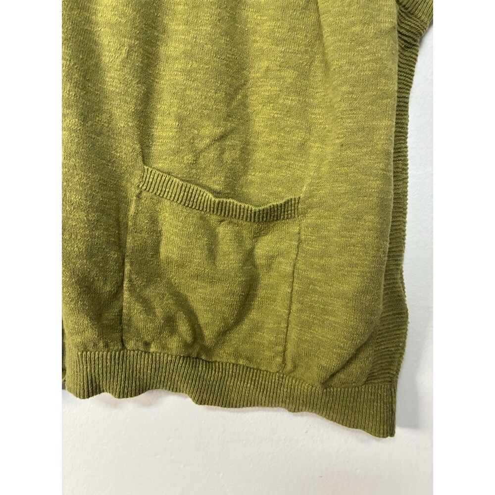 Fat Face Summer Knit Cardigan Vest Olive Green Size Us 18 Button Down - Picture 3 of 11